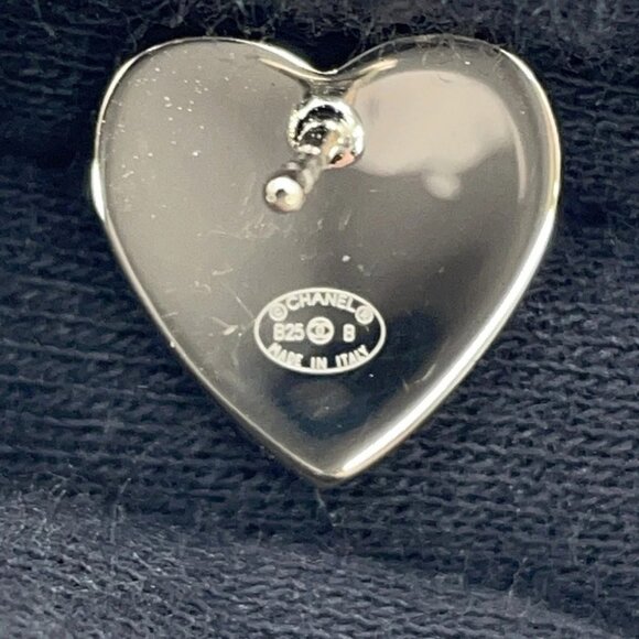 CHANEL CC Logo Heart Earrings Metal Pink AB - Picture 9 of 10